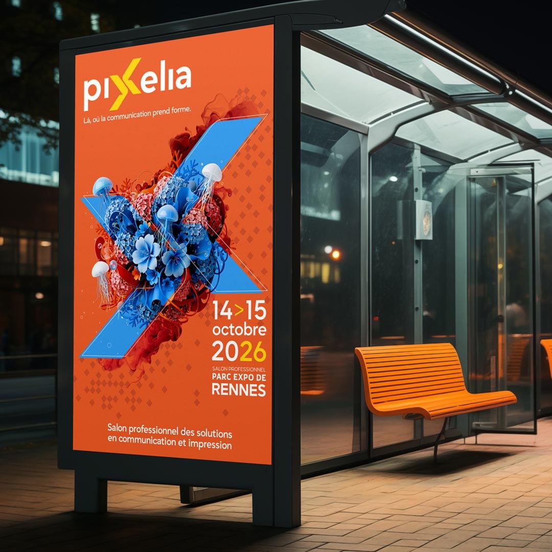 Pixelia Salon Rennes création de l'identité visuelle par Dklic